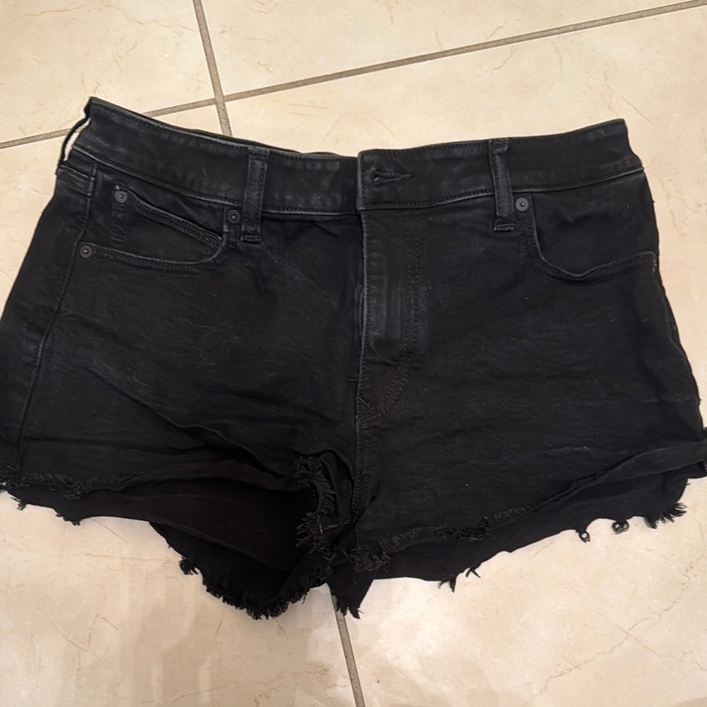Women's Black Denim Shorts